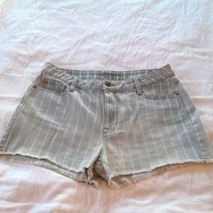 Arizona High Rise Striped Jean Short Size 13